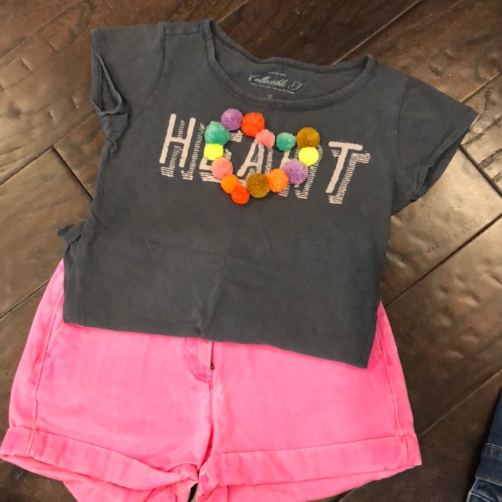 Girls crewcuts shorts and tee 10 12